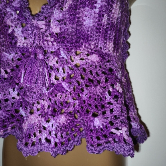 Hand Crochet Boho Festival Halter Boho Bodice Top - Picture 6 of 8